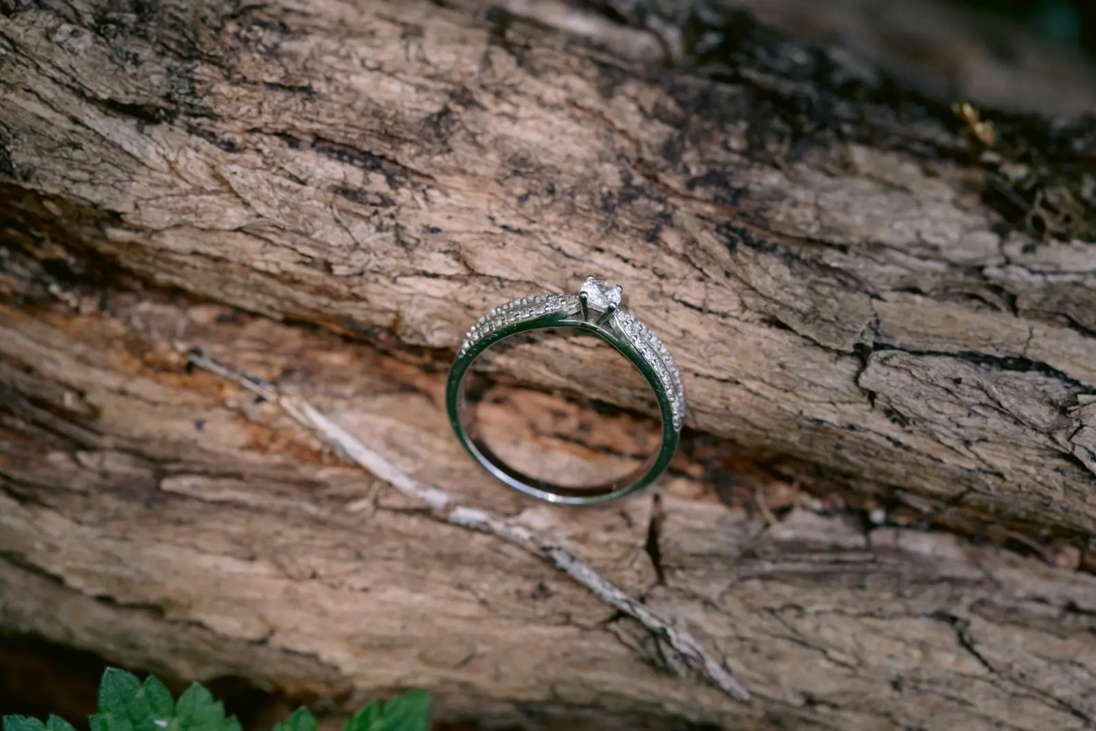 Diamond ring shown in close detail